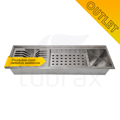 Canal organizador Cozinha Aço Inox 304 c/...