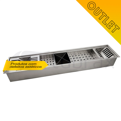 Canal organizador Cozinha Inox 304 c/ 5 M...